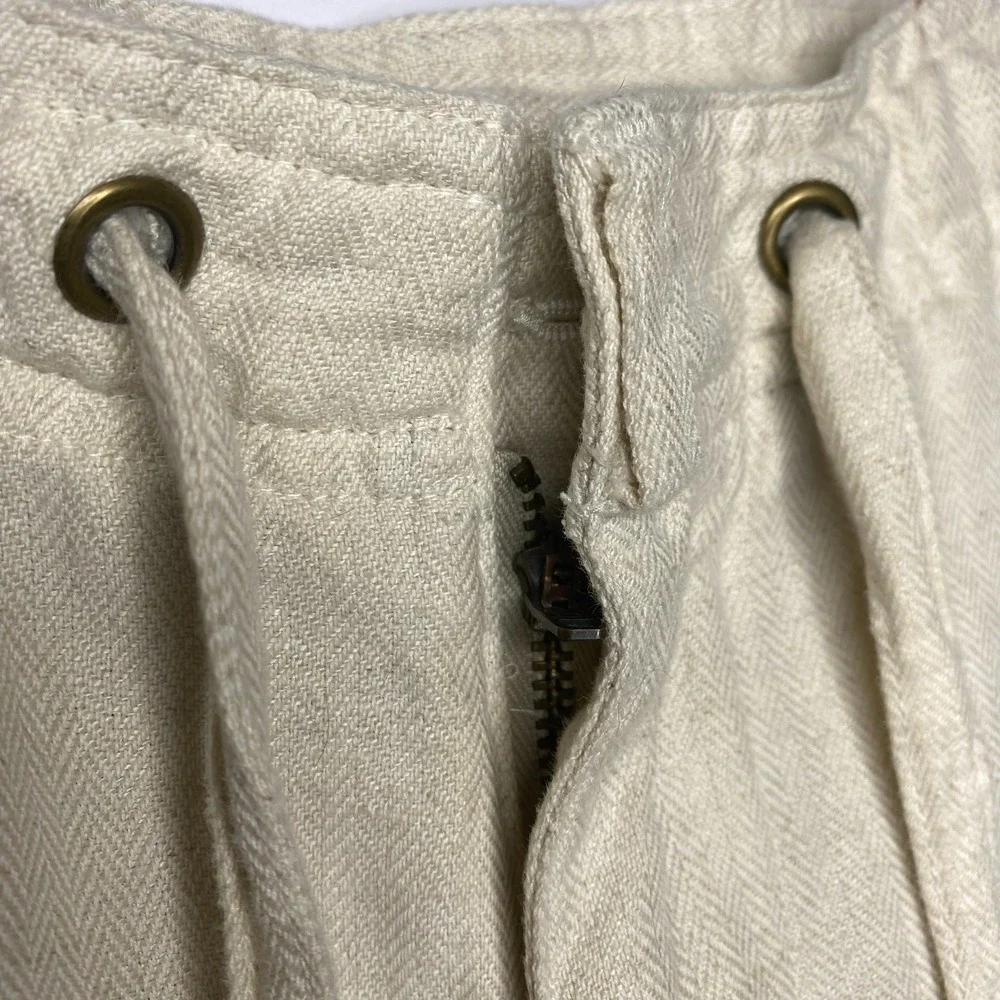 THE HAVANERA CO Linen Blend Pants Mens 32 Beige Drawstring Relaxed Fit‎ Casual